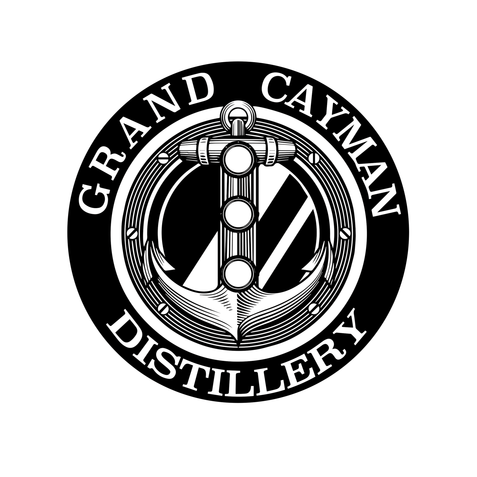 Grand Cayman Distillery Logo to showcase our clients and our social media management page