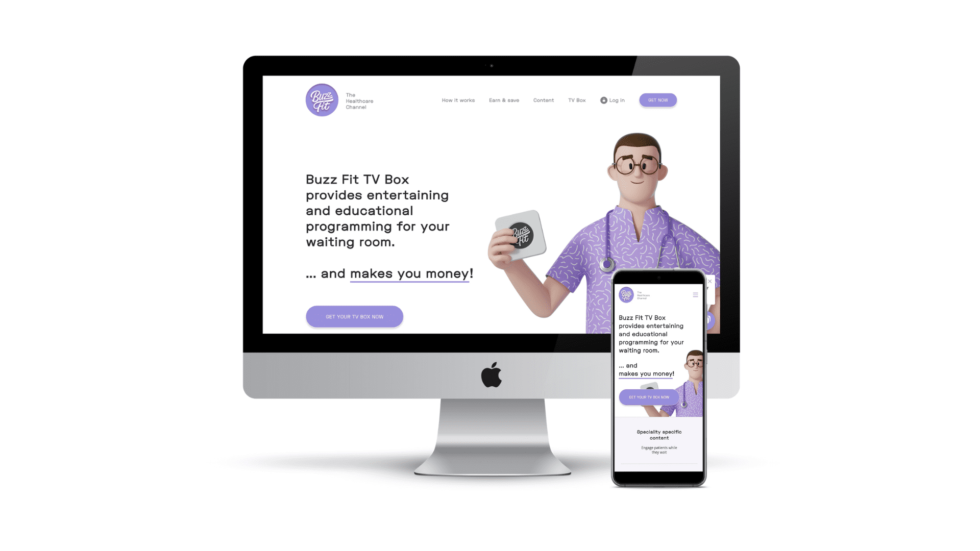 Buzz Fit Computer Layout to Showcase our social media management services done by NBQ Media
