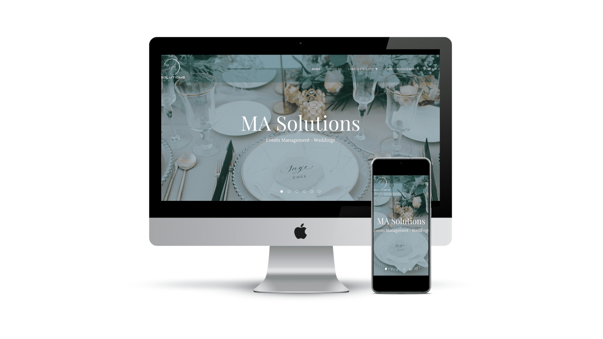 MA Solutions Computer Layout to Showcase our portfolio done by NBQ Media and our website design services